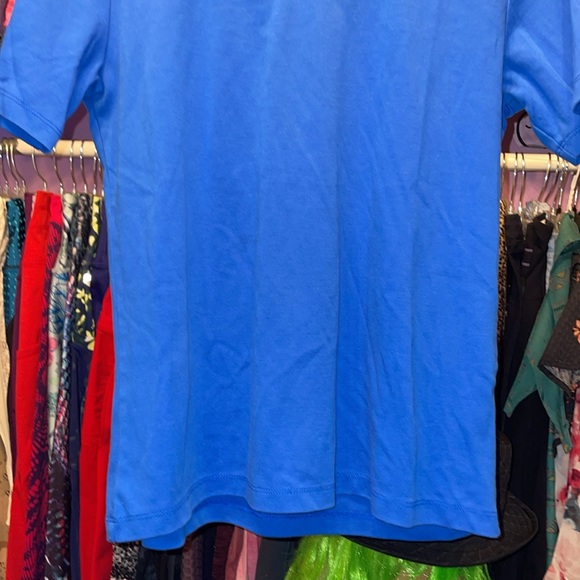 Alia ladies Petites blue tank top size SP design on front silver around neck - Picture 4 of 7